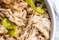 Slow-Cooker Mississippi Chicken with Creamy Sauce and Peppers