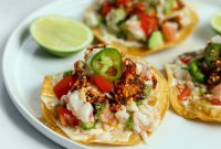 Citrus Shrimp Ceviche Tostadas with Avocado and Crunch