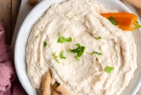 Creamy White Bean Dip Recipe with Garlic and Lemon