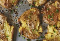 Crispy Smashed Potatoes with Garlic and Herbs
