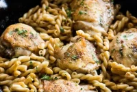Creamy Garlic Lemon Chicken Thighs with Pan Sauce