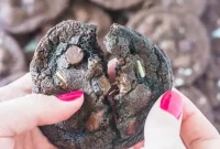 Chocolate Mint Cookies with Fudgy Chocolate Chips