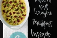 Gruyère and Bacon Breakfast Casserole Recipe for Brunch