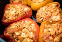 Greek-Style Chicken Stuffed Peppers with Feta and Herbs