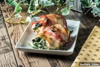Stuffed Chicken Breast Wrapped in Crispy Bacon