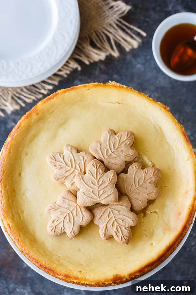 Decadent Maple Syrup Cheesecake Recipe with Brown-Butter Crust 2 Maple Syrup Cheesecake - smooth and creamy cheesecake sweetened with maple syrup and finished with a maple drizzle.