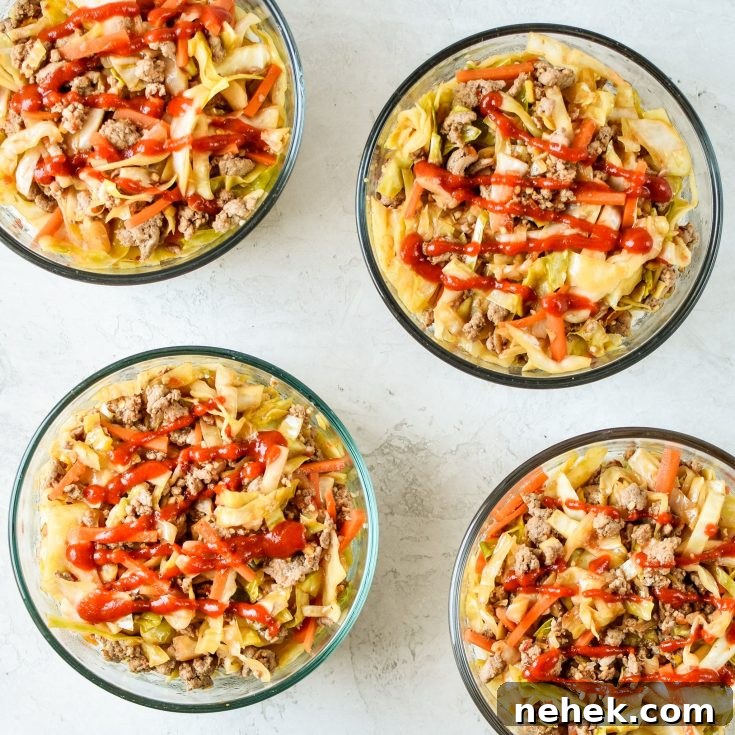 Spicy Ground turkey & cabbage meal prep