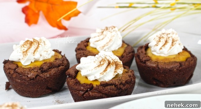 Fudge Brownie Pumpkin Pie Cups Recipe for Fall Gatherings 6 Fudge Brownie Pumpkin Pie Cups