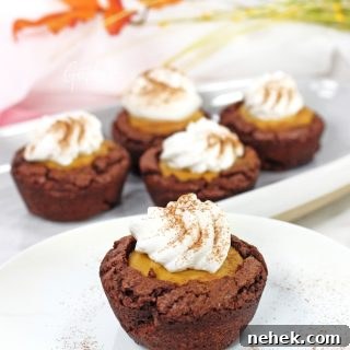 Fudge Brownie Pumpkin Pie Cups Recipe for Fall Gatherings 7 Fudge Brownie Pumpkin Pie Cups
