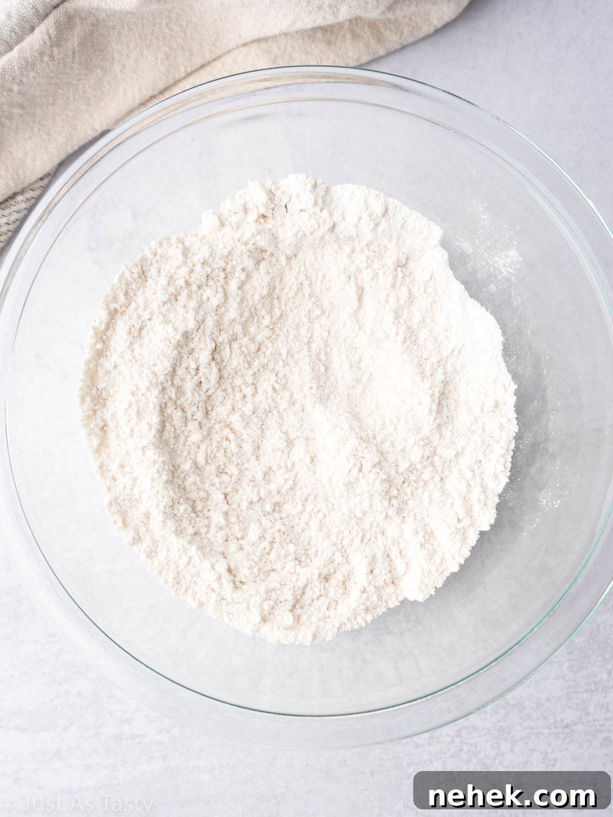Dry ingredients in a bowl.