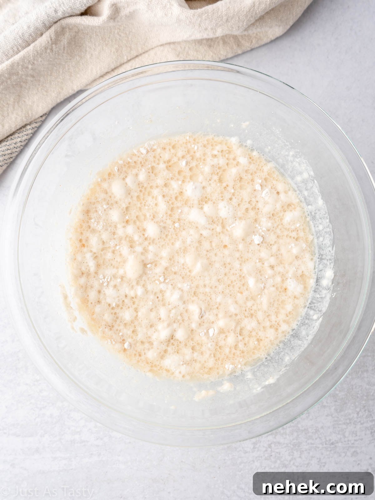Pancake batter in a bowl.