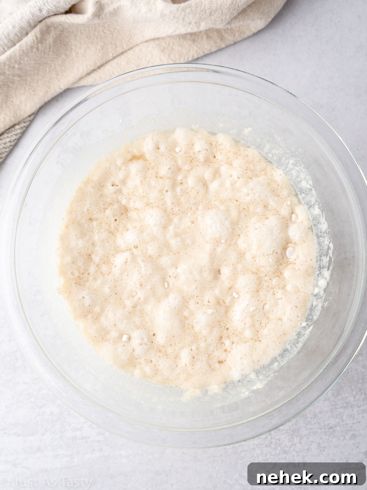 Pancake batter in a bowl.