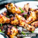 Angle shot of platter of chicken wings.