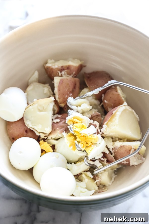 Potato salad in a bowl