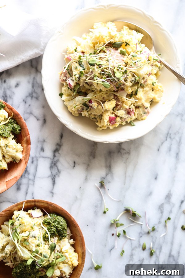 Potato salad with herbs