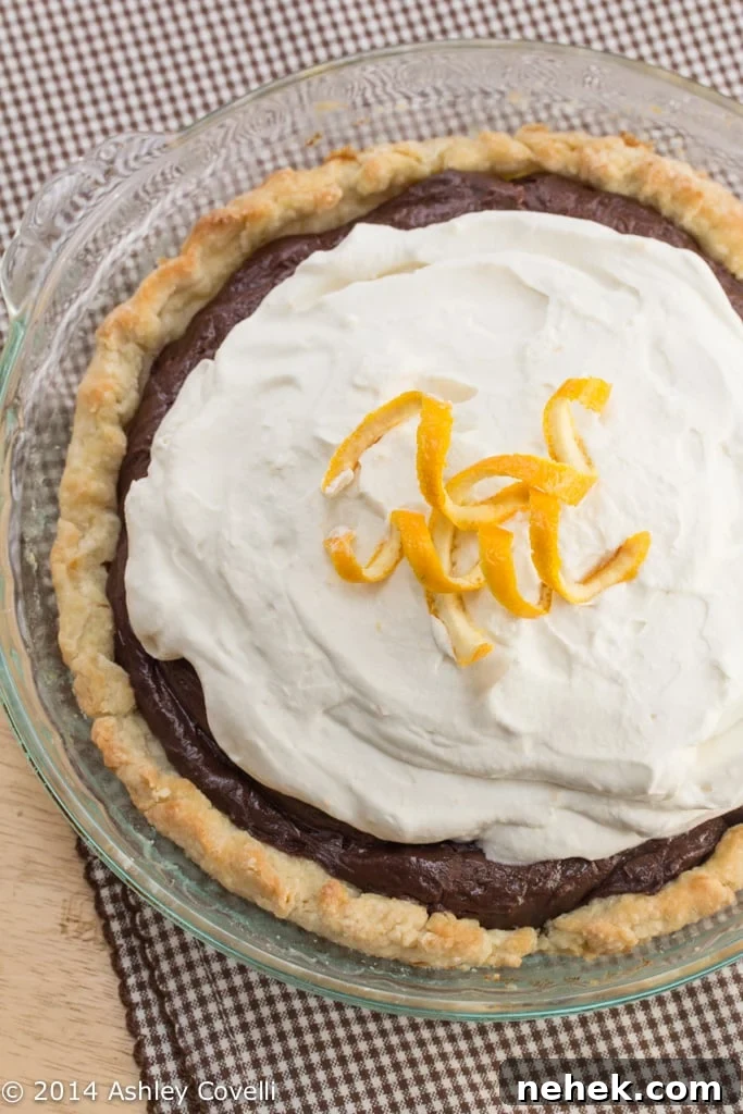 Chocolate Cream Pie with Orange Zested Whipped Cream