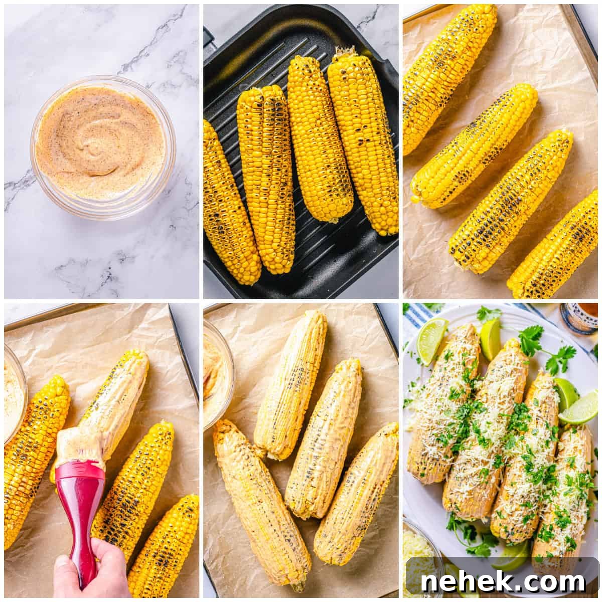 Smoky Chipotle Street Corn (Mexican Elote) Recipe 5 Step by step photos on how to make a Mexican Street Corn Recipe