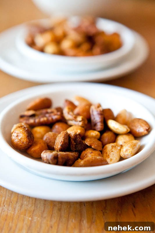 Peanuts and tree nuts in bowl