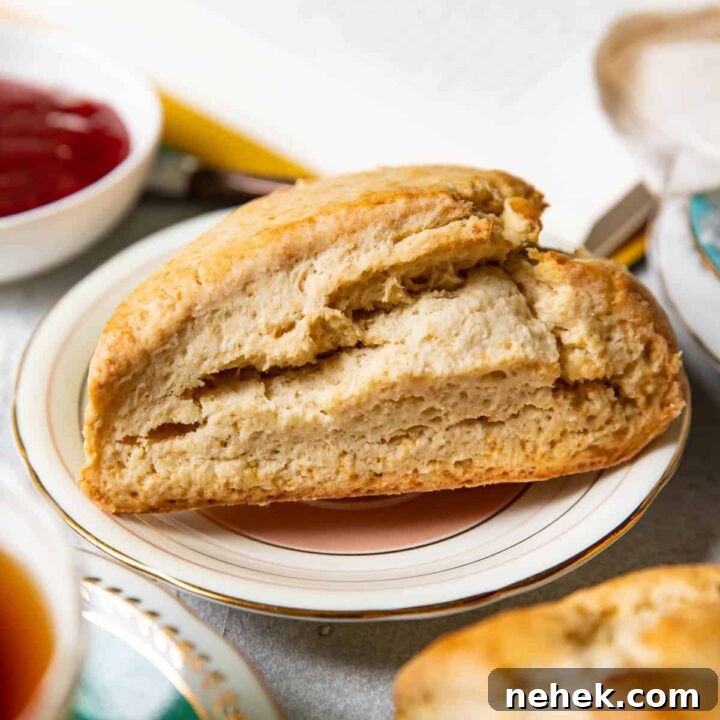 english scone on a plate.
