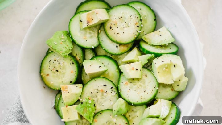 Asian Avocado and Cucumber Salad | Sarcastic Cooking