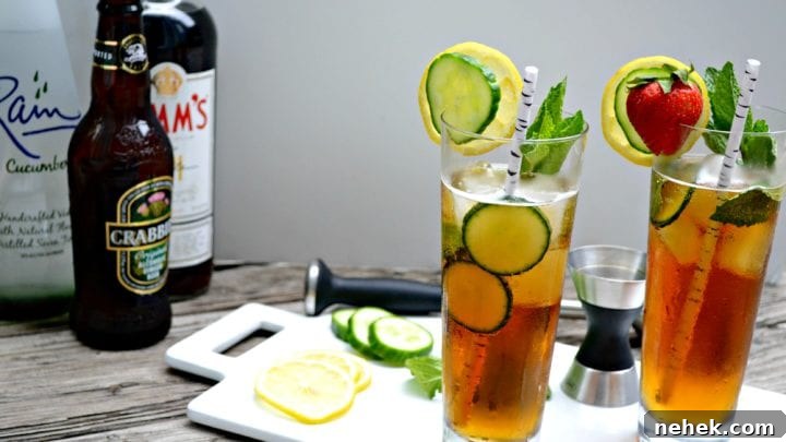 Cucumber Ginger Pimm's Cup