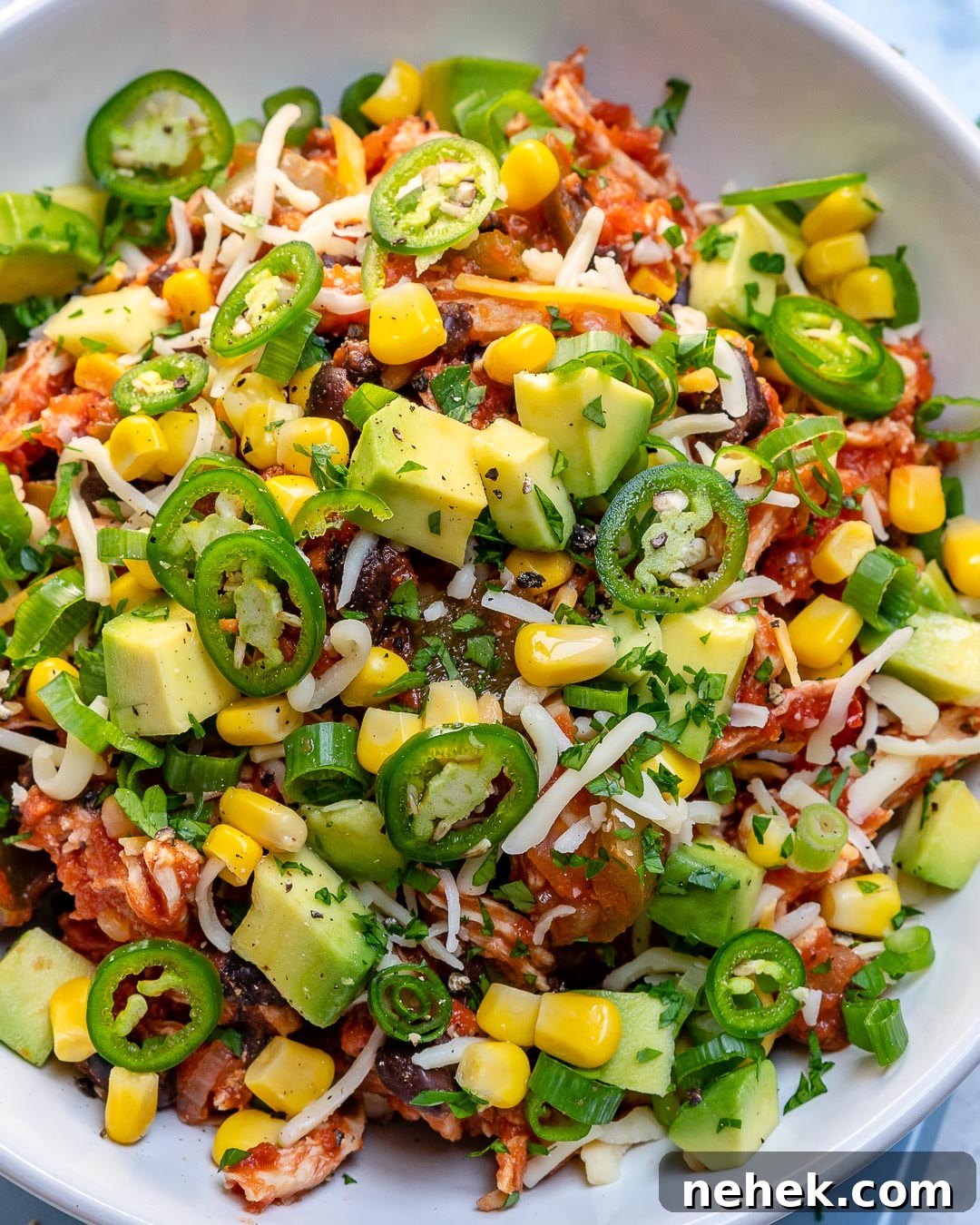 Healthy Crockpot Mexican Chicken Bowls