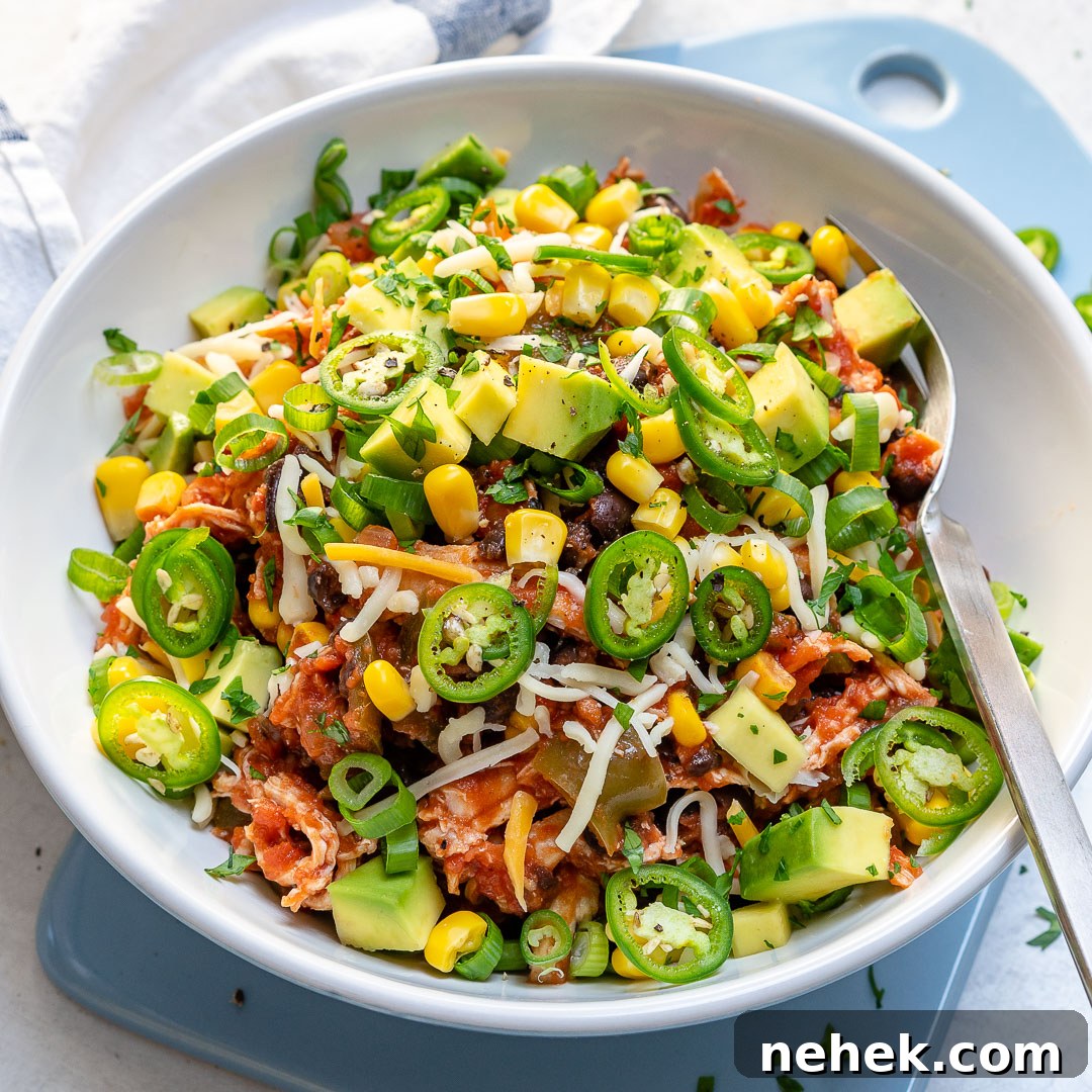 Eat Clean Crockpot Mexican Chicken Salad