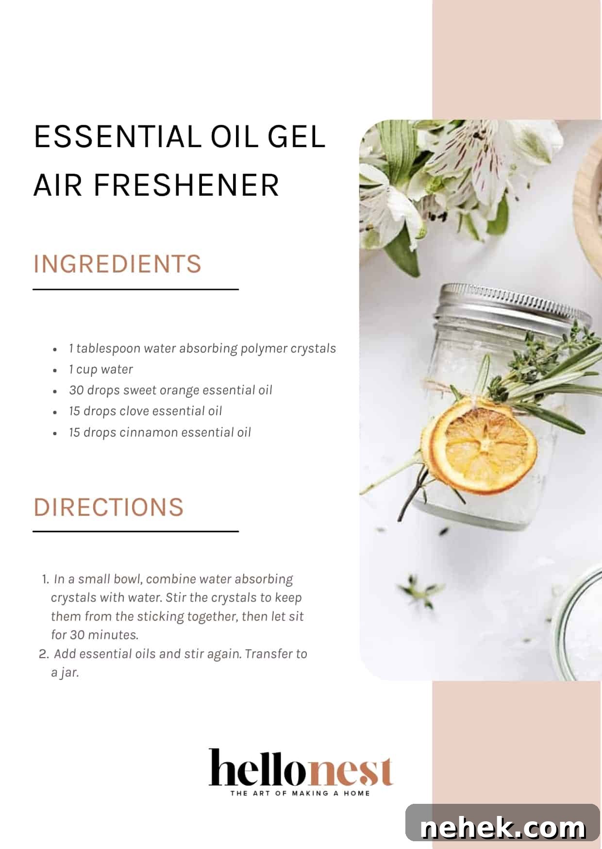 DIY gel air freshener