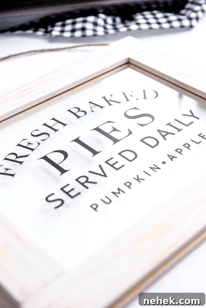 Fresh-Baked Pie Sign Ideas Made with Cricut Machines 11 Fresh Baked Pies Sign