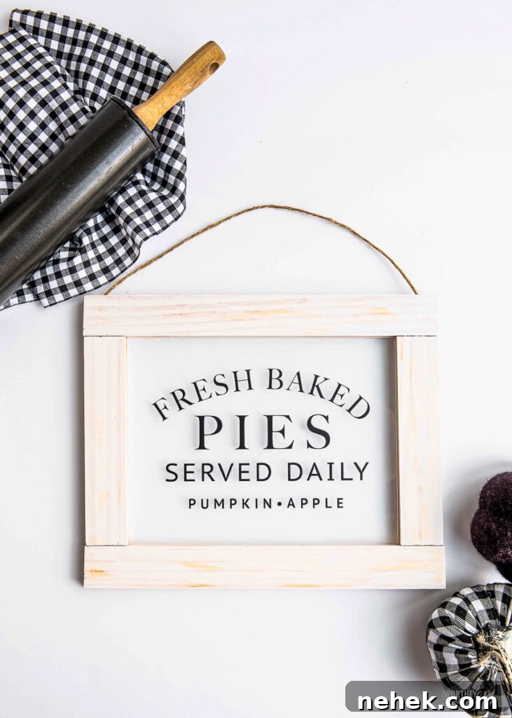 Fresh-Baked Pie Sign Ideas Made with Cricut Machines 10 Fresh Baked Pies Sign