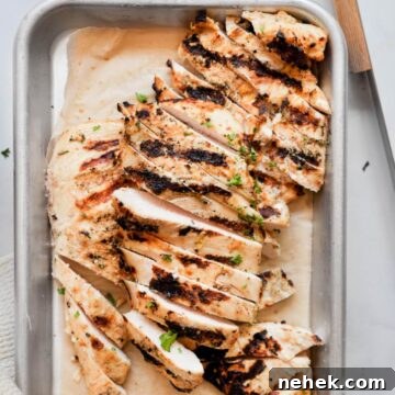 Extra juicy lemon and garlic Greek yogurt marinated chicken