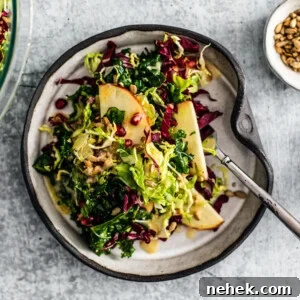 Colorful plate of winter crunch salad.