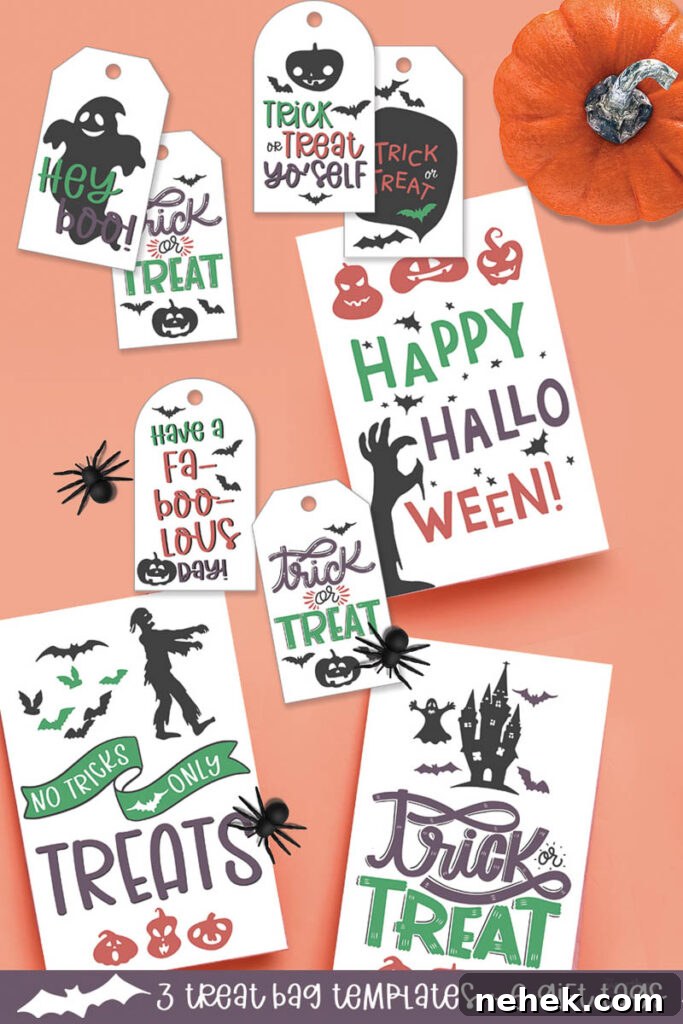 Free Printable Trick-or-Treat Bags: DIY Halloween Templates 2 trick or treat bags