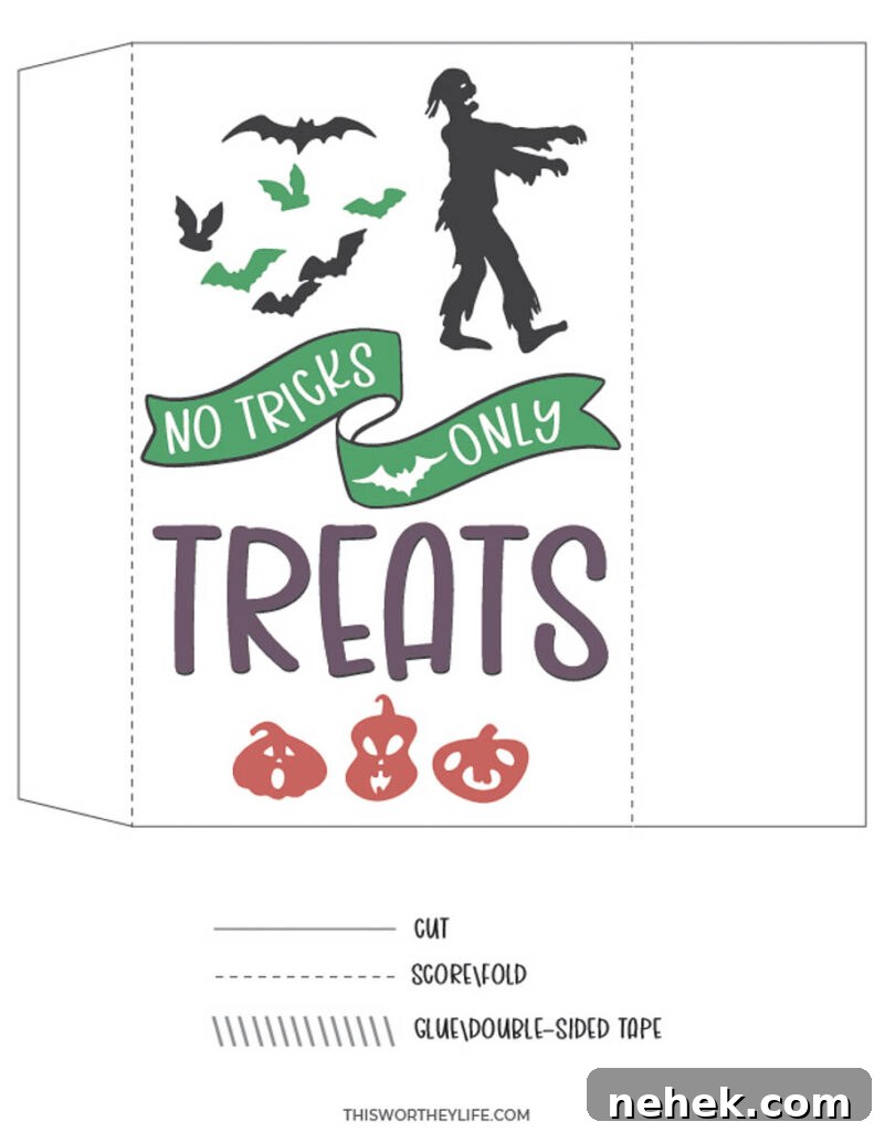 Free Printable Trick-or-Treat Bags: DIY Halloween Templates 4 free printable Halloween tags