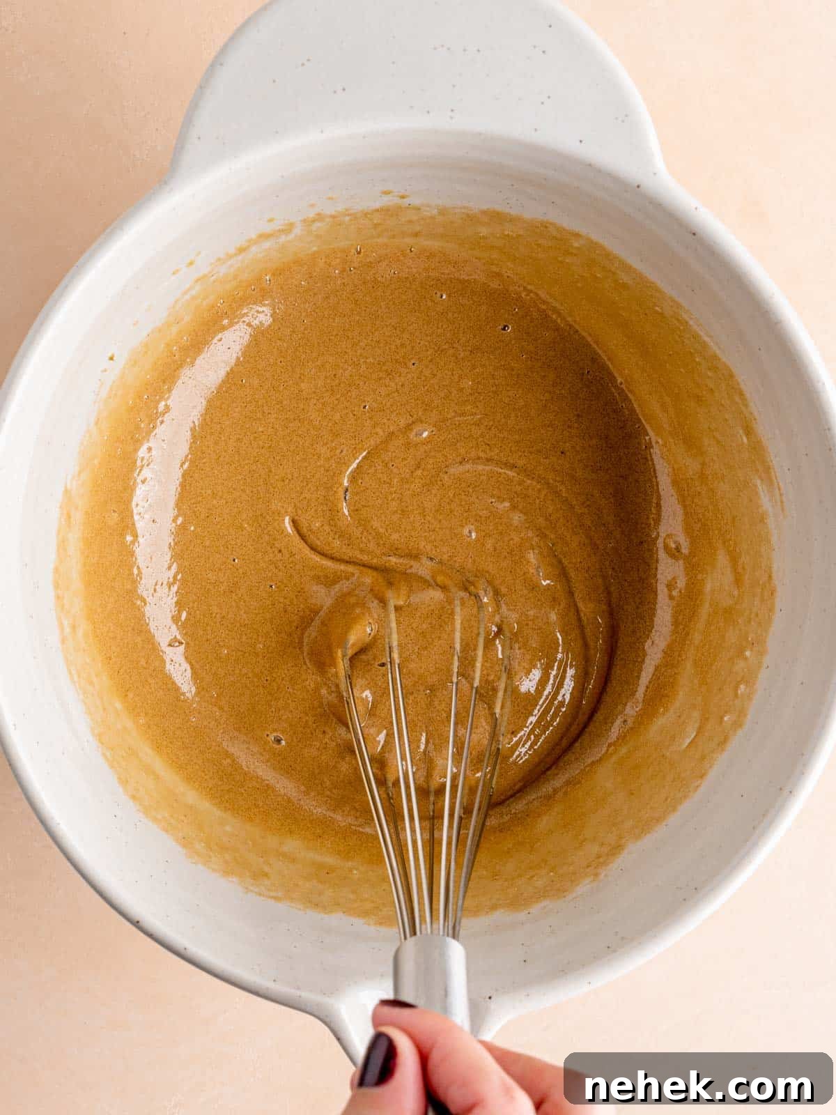 Fudgy Sourdough Discard Brownies You’ll Crave 4 Whisking brown sugar and eggs in a bowl.
