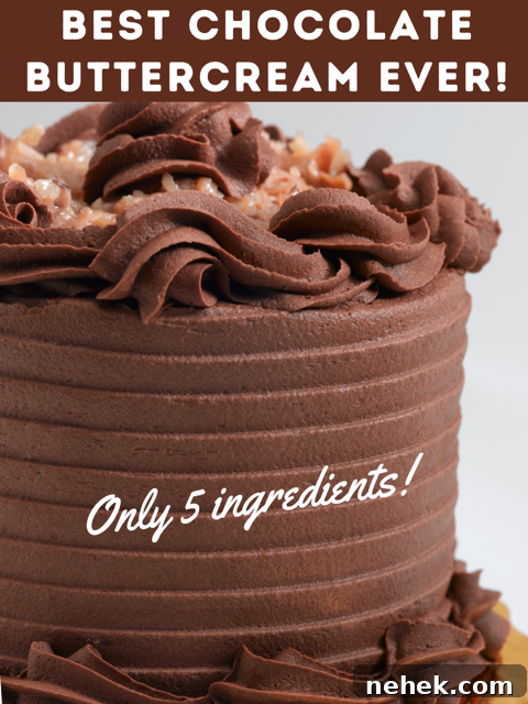 Decadent Chocolate Buttercream Recipe for Perfect Frosting 2 Best chocolate buttercream ever, best homemade chocolate frosting, easy simple fast quick chocolate frosting buttercream icing, best tasting chocolate buttercream, milk chocolate buttercream recipe