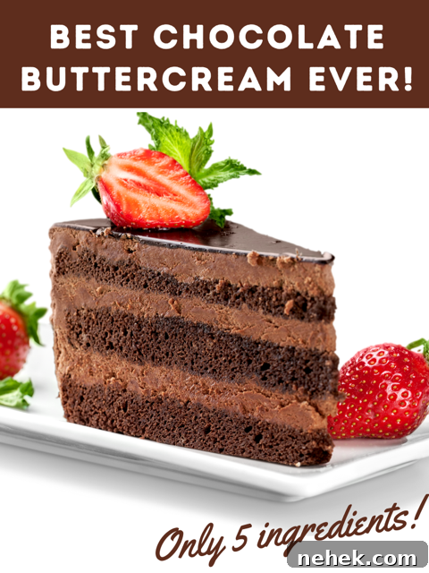 Decadent Chocolate Buttercream Recipe for Perfect Frosting 4 Best chocolate buttercream ever, best homemade chocolate frosting, easy simple fast quick chocolate frosting buttercream icing, best tasting chocolate buttercream, milk chocolate buttercream recipe