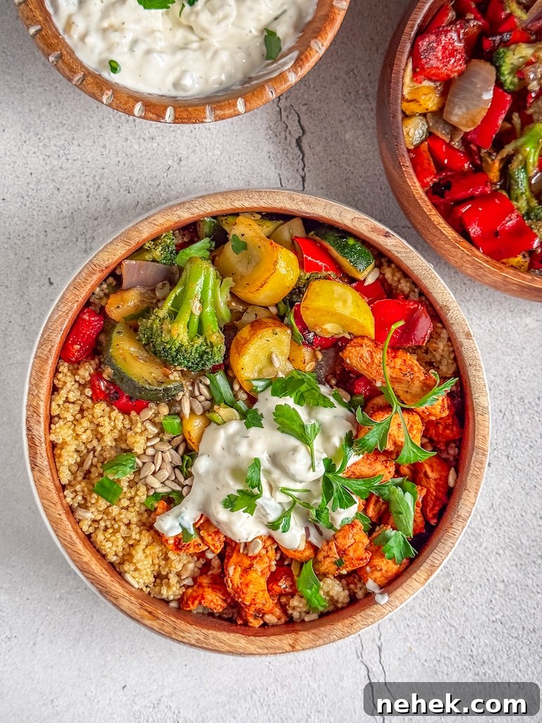 Spring Harvest Quinoa Bowl with Tzatziki Feta 