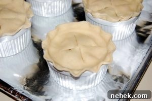 Pastry topped ramekins