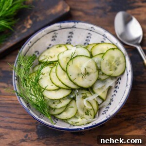 Refreshing Cucumber Salad Recipe with Herbs and Vinegar 8 Cucumber salad featured image.