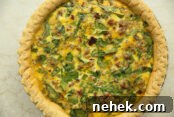 Sausage and Spinach Quiche.