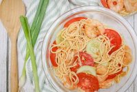 Soul Food Shrimp Spaghetti Salad with Zesty Italian Dressing