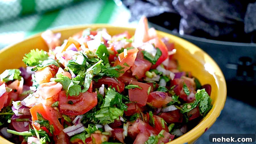 fresh salsa in a bowl
