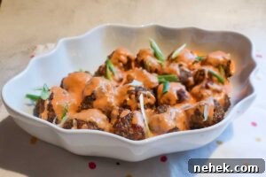 Saucy Swedish meatballs on a plate