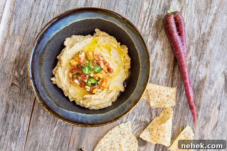 lentil hummus in a bowl appetizer