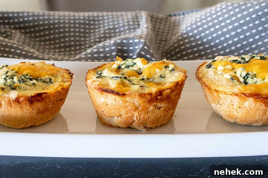 gluten-free puff pastry spinach cheese cups