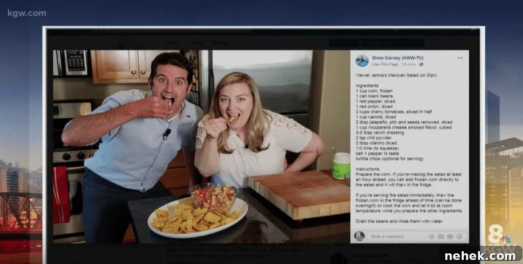 Featured recipes on KGW Portland pic with Drew Carney