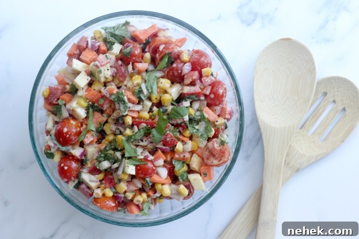 make-ahead Mexican salad in a glass bowl