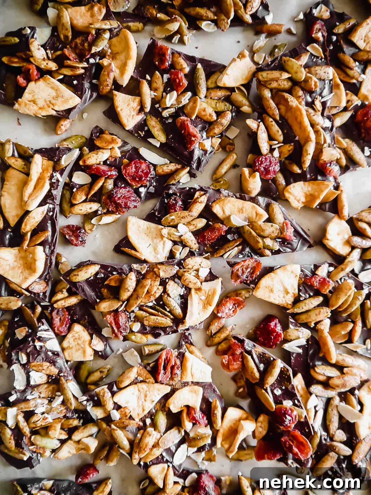 Broken up pieces of Fall bark recipe.