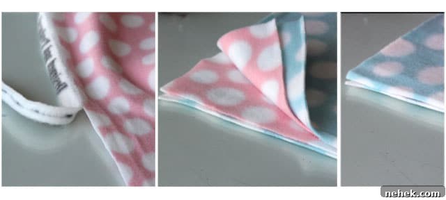 Cutting corners from fleece